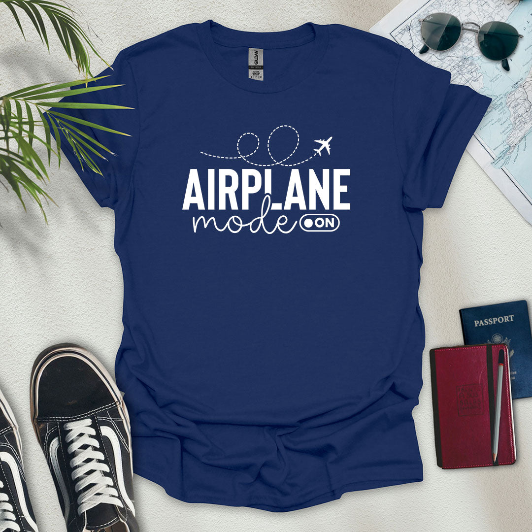 Airplane Mode On Minimalist T-Shirt - Wander Wears | Explore in Style - Adventure & Travel Apparel