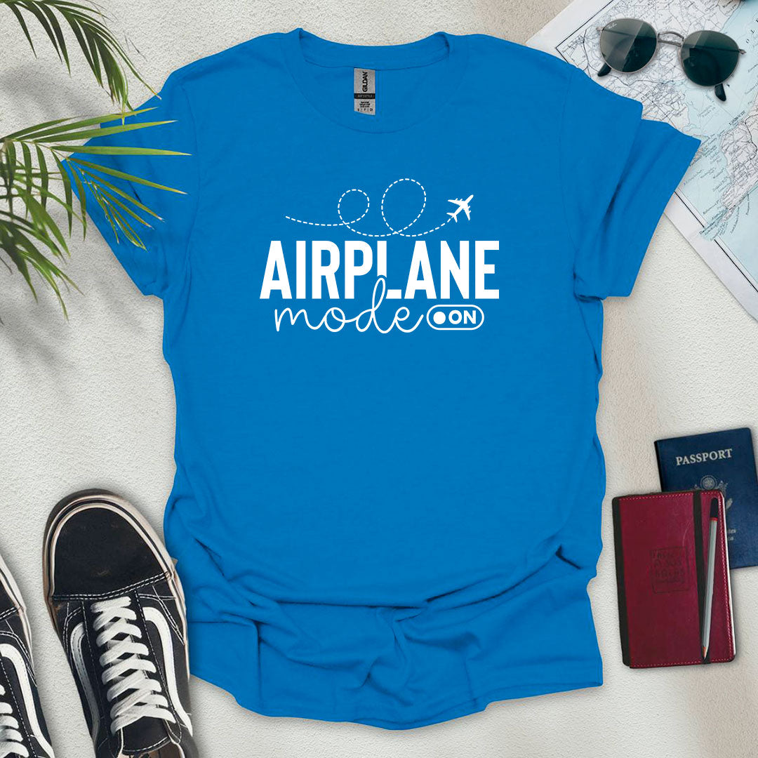 Airplane Mode On Minimalist T-Shirt - Wander Wears | Explore in Style - Adventure & Travel Apparel