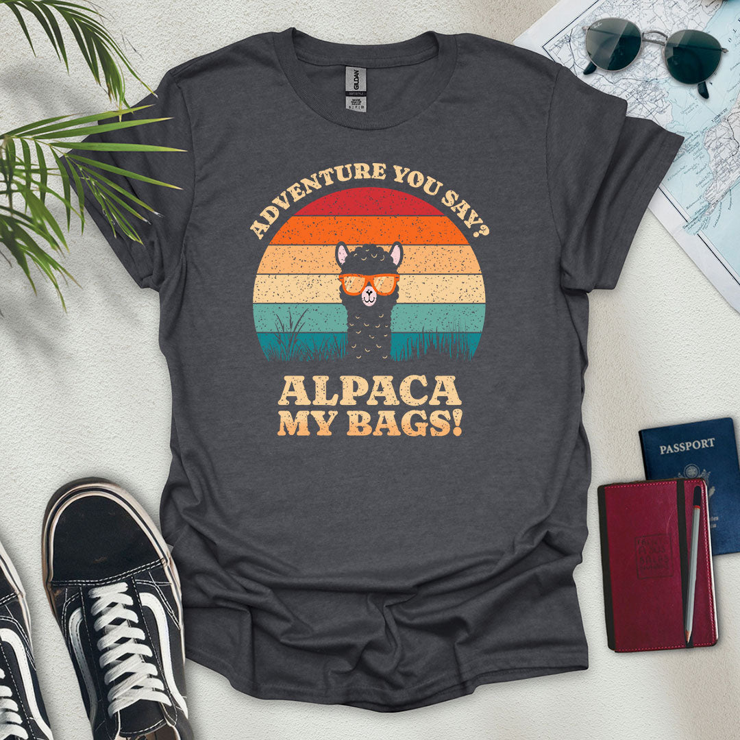 Alpaca My Bags T-Shirt - Wander Wears | Explore in Style - Adventure & Travel Apparel