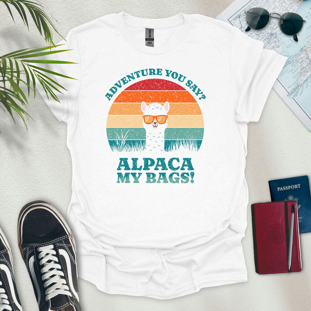 Alpaca My Bags T-Shirt - Wander Wears | Explore in Style - Adventure & Travel Apparel