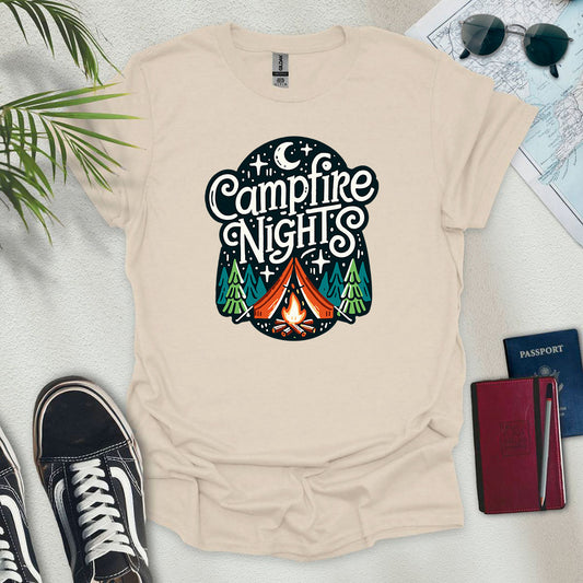 Campfire Nights T-Shirt - Wander Wears | Explore in Style - Adventure & Travel Apparel