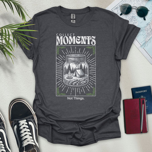 Collect Moments Camping Jar T-Shirt - Wander Wears | Explore in Style - Adventure & Travel Apparel