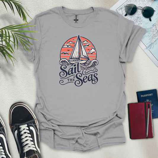 Sail the Seas T-Shirt - Wander Wears | Explore in Style - Adventure & Travel Apparel