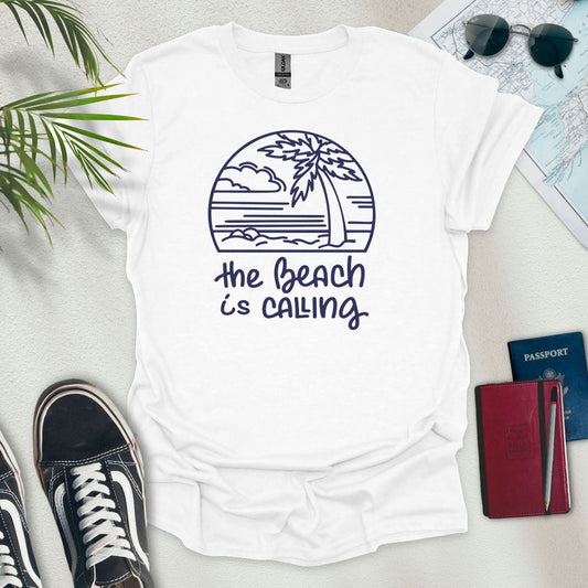 The Beach is Calling T-Shirt - Wander Wears | Explore in Style - Adventure & Travel Apparel