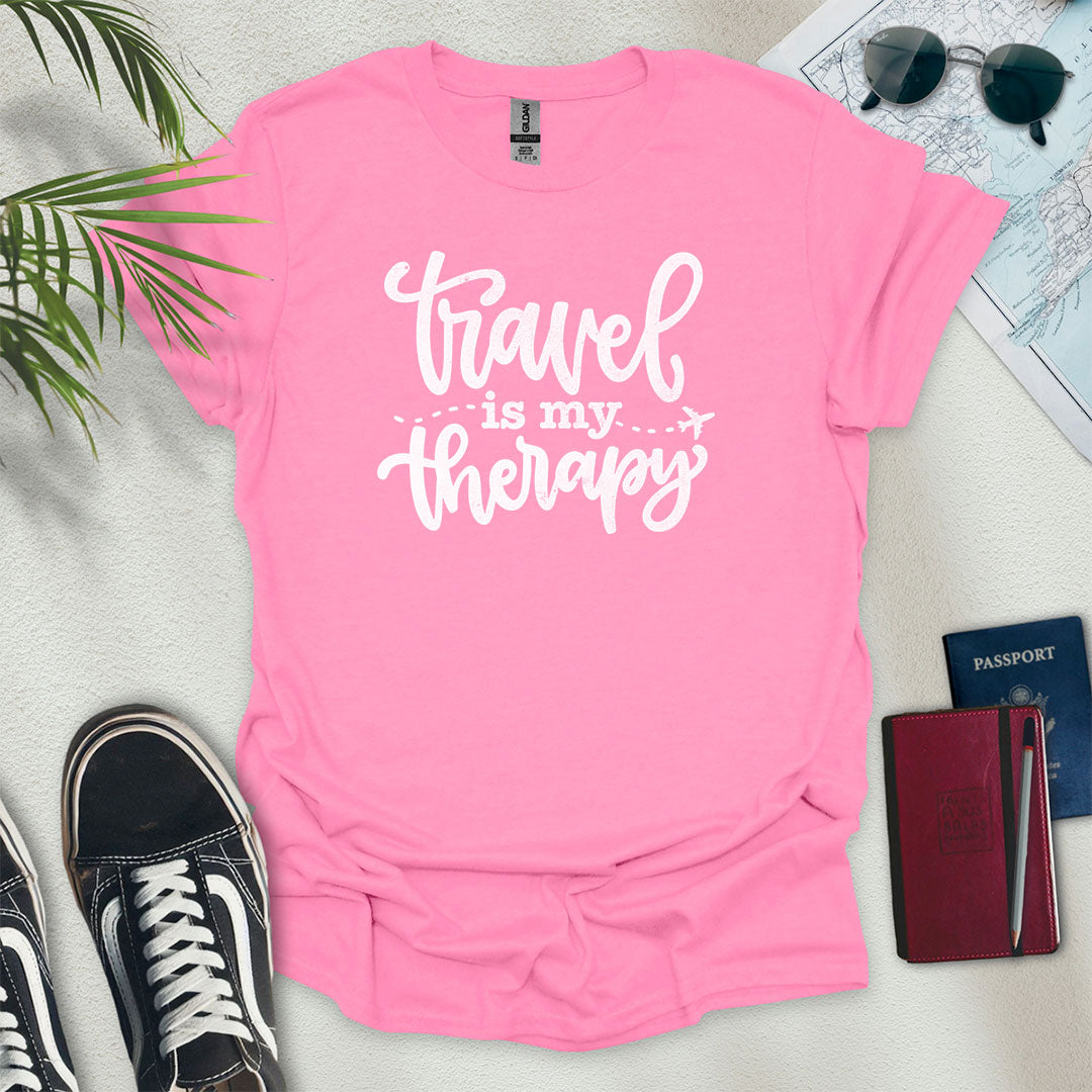 Travel is My Therapy T-Shirt - Wander Wears | Explore in Style - Adventure & Travel Apparel