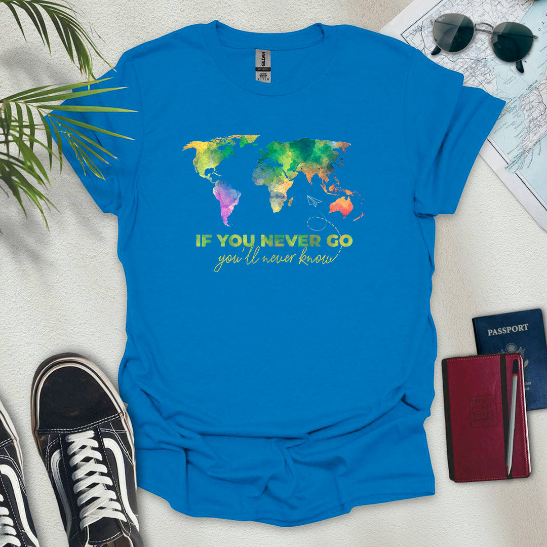 Watercolor World Map T-Shirt