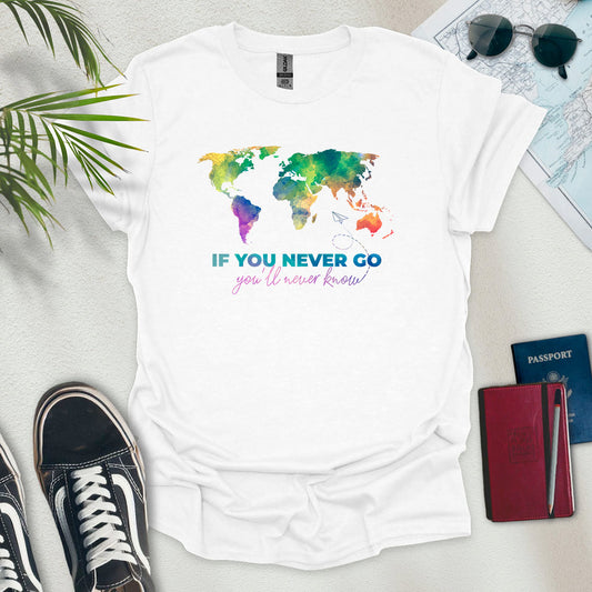 Watercolor World Map T-Shirt